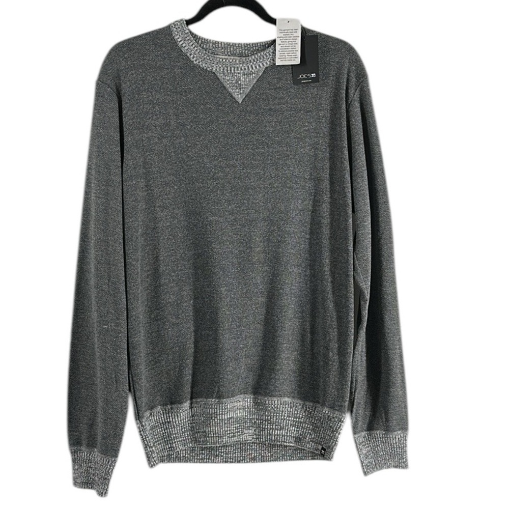 Joe's Jeans Gray Tight Knit Long Sleeve Crew Neck Pullover Sweater Size S/P NWT
